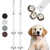 Caldwell's Pet Supply Co. Dog Potty Bells, Dog Door Bell, Bells To Go Outside, Potty Training Bell, Dogs Doorbell, Dogs Potty Doorbell, Ring To Go Pee, All Breed Puppy Training Tool - White (Set of 2)