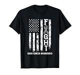 Brain Cancer Warrior US Flag T-Shirt