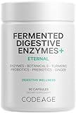 Codeage Fermented Digestive Enzymes Supplement 3-Month Supply - 14 Digestive Enzymes, Probiotics, Prebiotics, Fermented Botanicals, Plant-Based Multi Pancreatic Enzymes - 1 Capsule a Day - 90 Capsules