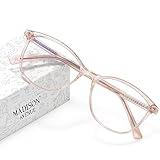Madison Avenue Blue Light Blocking Glasses Anti Eyestrain UV Glare Blue Light Glasses for Women TV Phone Computer Gaming Eyeglasses Liberty (Crystal Brown)
