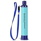 Membrane Solutions Straw Water Filter S1, NSF/ANSI 42&372&401 certificated, Survival Filtration Portable Gear, Emergency Preparedness, Supply for Drinking Hiking Camping Team Family Outing, 1 Pack