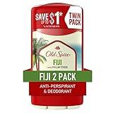 Old Spice Antiperspirant Deodorant for Men, 24/7 Sweat and Odor Protection, Advanced Skin Conditioners, Fiji with Palm Tree Scent, Invisible Solid, 2.6 oz (Pack of 2)