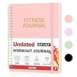 Fitness Journal Workout Planner for Men & Women, A5(6.4" x 8.3") Workout Journal Log Book Planner for Track Gym Essentials, Home Workouts, Track Progress, Achieve Goals, Pink