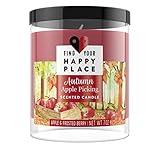 Find your happy place Scented Candle Autumn Apple Picking, Apple and Frosted Berry, 7oz