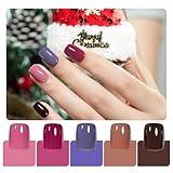 Press on Nails Short - Jofay Fashion short Square Fake Nails in 16 Sizes, Acrylic Winter Artificial Nails press ons, Glue on Nails False Nails Reusable Full Cover Stick on Nails for Women and Girls