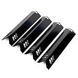 Apromise Grill Replacement Parts for Dyna-Glo - 91591 Grill Burner Covers | 15” Grill Heat Plates | 4-Pack Grill Heat Shield | Porcelain-enameled Grill Heat Tent for Dyna-Glo DGF493BNP, DGF510SBP