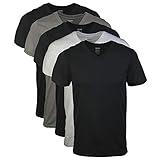 Gildan Men's V-Neck T-Shirts, Multipack, Assorted (5-Pack), X-Large