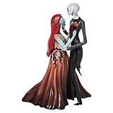 Enesco Disney Showcase Couture de Force The Nightmare Before Christmas Jack and Sally Embracing Figurine- Resin Hand Crafted Painted Collectible Halloween Disney Figurines Home Decor Statue, 9.5 Inch