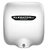 Excel Dryer XLERATOReco XL-BW-ECO 1.1N High Speed Commercial Hand Dryer, White Thermoset Cover, Automatic Sensor, Surface Mount, Noise Reduction Nozzle, LEED Credits, No Heat 4.5 Amps 110/120V