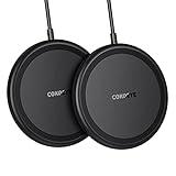 COKOEYE Wireless Charger, 15W Max Fast Wireless Charging Pad 2-Pack Compatible with iPhone16/16Plus/16Pro /16ProMax/iPhone15/15Pro/15Plus/14/13/12/Samsung S24 /S24Ultra/S23Ultra/S22/S21,AirPods Pro 2