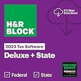 (Old Version) H&R Block Tax Software Deluxe + State 2023 with Refund Bonus Offer (Amazon Exclusive) (PC/MAC Download)