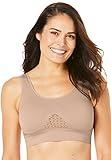 Secret Solutions Women's Plus Size Wireless Cooling Seamless Bra - 3X, Nude