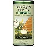 The Republic of Tea - Honey Ginseng Green Tea, 50 Tea Bags, Tin | Flavored Gourmet Tea | Caffeinated