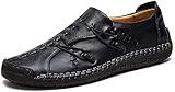 Mens Casual Loafers Driving Shoes Sneakers Walking Leather Slip on Penny Classic Moccasins Business Office (Black 10.5-11 M US