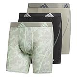 adidas Men's Performance Athletic Mesh Boxer Brief Underwear 3-Pack, Moisture Wicking, Sport Comfort, Digi Camo Silver Pebble-Semi Green Spark/Silver Pebble Grey/Semi Green Spark, X-Large
