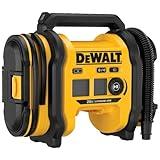 DEWALT Tire Inflator Portable Air Compressor 20V MAX, Air Pump with Automatic Shut Off, LED Light, Tool Only (DCC020IB)