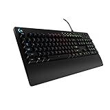 Logitech G213 Prodigy Gaming Keyboard, LIGHTSYNC RGB Backlit Keys, Spill-Resistant, Customizable Keys, Dedicated Multi-Media Keys – Black