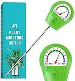 GROWIT Plant Moisture Meter Houseplants - Accurate Plant Water Meter for Indoor Plants Soil Moisture Meter Stocking Stuffers Gift for Mom Dad Adults - No Battery Needed
