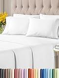 Queen 6 Piece Sheet Set - Breathable Cooling Bed Sheets - Hotel Luxury Bed Sheets - Women Men Kids Teens - Comfy Bedding Deep Pockets, Easy Fit - Soft Wrinkle Free - Adults, Kids - Queen White Sheets