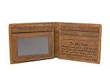K KENON Mom Son Wallet - Engraved Leather Men Wallet-The Perfect Personalized Son Gift From Mom And Dad (Wallets-For Son From Dad)