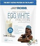 JAYROBB Vanilla Egg White Protein Powder, Low Carb, Keto, Vegetarian, Gluten Free, Lactose Free, No Sugar Added, No Fat, No Soy, Nothing Artificial, Non-GMO, Best-Tasting (24 oz, Vanilla)