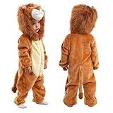 TONWHAR Infant And Toddler Halloween Cosplay Costume Kids' Animal Outfit Snowsuit(2-3T,Lion)