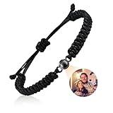 SUPHELPU Custom Bracelets with Picture inside, Customized Projection Bracelets with Photos, Picture Bracelet Personalized Photo, Women's Italian Style Bracelets, Memorial Gifts for Women/Men/Family/Couple/Dog/Cat