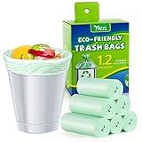 1.2 Gallon Small Trash bags Mini Bathroom Garbage Bags Fit 4.5 Liter Trash-Can-Liners for Bathroom Kitchen Office (150 Counts,Green)