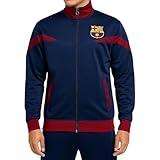Icon Sports Officially Licensed FC Barcelona Soccer Track Jacket - Unisex Adult - FCB39TJ Navy L