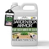 Garden Box Sealer | FDA Food Contact Safe Plant-Based Wood Sealant for Raised Bed, Planter & Pet House. Protects All Wood Types from Water & Weather Damage |