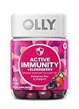 OLLY Immunity Gummy, Immune Support, Elderberry, Zinc, Vitamin C, Supplement, Berry Flavor, 15 Day Supply - 45 Count