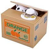 Green New Year Gift Cute Cat Automated Steal Stealing Money Saving Box Bank by 24/7 store