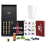 Red Wine Aroma Kit, Tasting & Smelling Aroma Set for Red Wines, 15 Aromas, Training Educational Gift - Beginners & Sommelier Master, Book & Accessories Guide Included, Wine Game Gifts Holiday