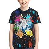 Gorilla Novelty Cartoon Animated T-Shirt for Boys and Girls Fashion (US, Alpha, X-Large, Regular, Regular, Colo-BB)