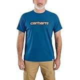 Carhartt Men's Force Relaxed Fit Midweight Short-Sleeve Logo Graphic T-Shirt, Light Huron Heather, Large