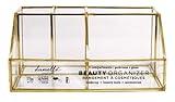 Danielle Enterprises Gold Rectangle Makeup and Skincare Organizer, 5 Sections