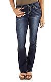 WallFlower Women's Legendary Bootcut Mid-Rise Insta Stretch Juniors Jeans (Standard and Plus), Amy, 11