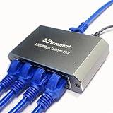 WinRaybot Ethernet Splitter, ethernet hub 4 Port gigabit,Ethernet Splitter 1 to 4,Network hub,Internet Switch 4 Port,netgear Switch (4 Devices Working simultaneously with Gigabit Network)