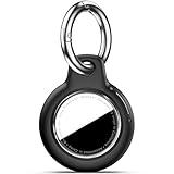 Wowwat Compatiable with Apple AirTags Holder, Waterproof for AirTags Holder Keychain, Anti-Scratch & Shock Air TagHolder Case,Men's Women's Keyrings & Keychains, Cover for Dog,Car Key,Luggage -Black