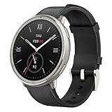 Amazfit Active 2 Premium Smart Watch Fitness Tracker (Round) for Android & iPhone, 10 Day Battery, Water Resistant, GPS Maps, Heart & Sleep Monitor, HYROX Mode, Sapphire Glass, Leather + Sport Strap