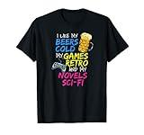 Beer Lover Retro Gamer Gaming Geek Science Fiction Sci Fi T-Shirt