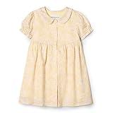 Amazon Essentials x Sofia Grainge Baby Girls' Cotton Sateen Dress with Collar, Light Yellow Ivory Delicate Floral, 24 Months