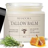 FRANDORA Beef Tallow and Honey Balm for Skin, All-Natural Moisturizer, Hydrating Tallow Balm with Raw Honey and Beeswax, Grass-Fed Beef Tallow & Raw Wild Honey Blend