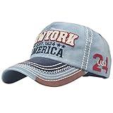 Generic Womens Mens Baseball Cap 4th of July Accessories USA American Flag Hat Patriotic Hats for Men Fourth of July Independence Day Memorial Day Distressed Caps Gifts 2024 Sky Blue One Size