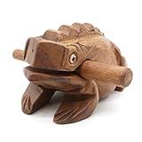 BSIRI 5" Wooden Frog Rasp - Musical instruments of Africa Frog Rasp Super Guiro Percussion Frog Wood Block Instrument of Frog Noise Maker Cool Music Gifts Ideas Fun Instruments for Adults and Kids