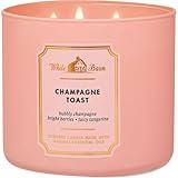 Bath and Body Works White Barn Champagne Toast 3 Wick Candle 14.5 Ounce Basic White Barn Label, Scented