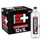 Essentia Water Bottled, Ionized Alkaline Water:99.9% Pure, Infused With Electrolytes, 9.5 pH Or Higher With A Clean, Smooth Taste, 1 Litre (Pack of 12)