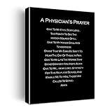 Doctor Physicians Prayer Poster Canvas Wall Art Painting Ready to Hang for Home Office Decor Christian Gifts Graduation Gifts Easel & Hanging Hook
