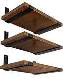 LEOPO 10 inch Shelf Bracket for DIY Floating Shelf, 1/5 inch Thick Heavy Duty Bracket, 6 Pack