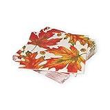 Autumn Hues White Cocktail Napkins - 20 Per Package - 2 Units